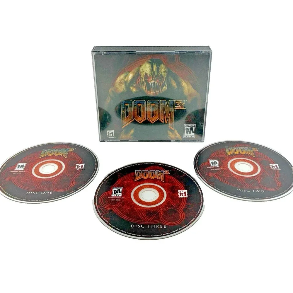 Doom 3 Vintage 2004 Activision id Software PC Game 3 Discs Tested